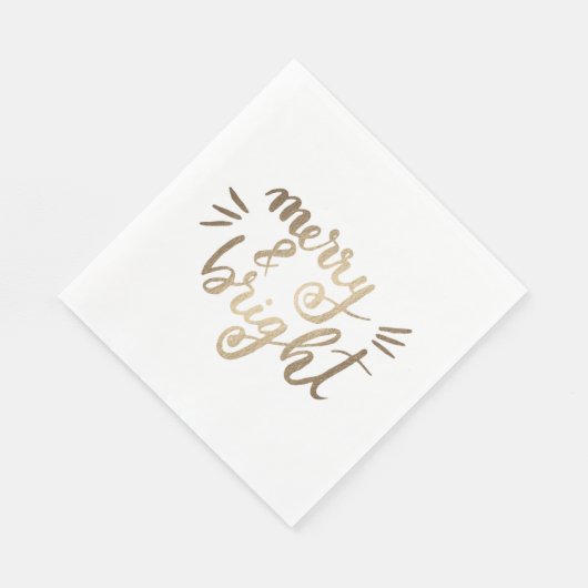 Fröhlich und hell - Gold Serviette (Ecke)