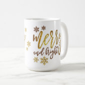 Fröhlich und hell - Goldene Weihnachtsfeier - Tass Kaffeetasse (VorderseiteRechts)