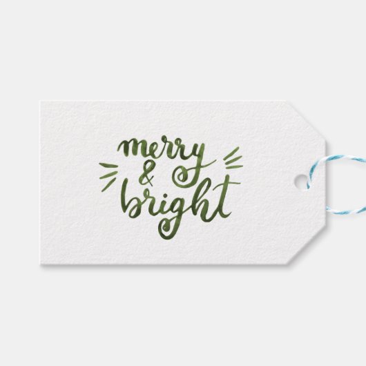 Fröhlich und hell - grün geschenkanhänger (Vorderseite (Horizontal))