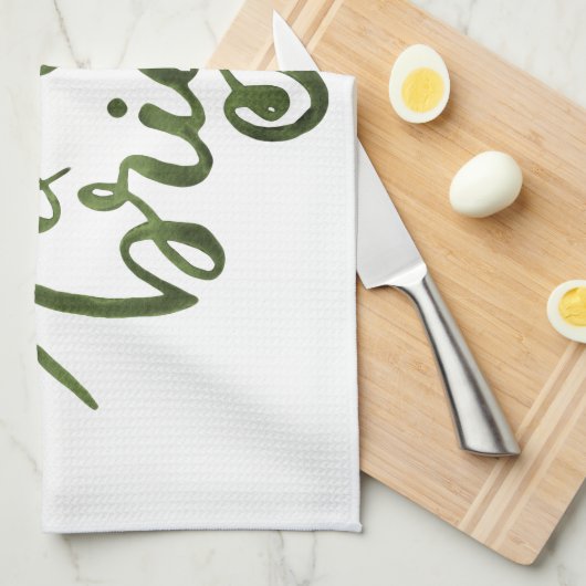 Fröhlich und hell - grün geschirrtuch (Viertel Falte)