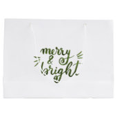 Fröhlich und hell - grün große geschenktüte (Rückseite)