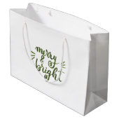 Fröhlich und hell - grün große geschenktüte (Rückseite Schrägansicht)