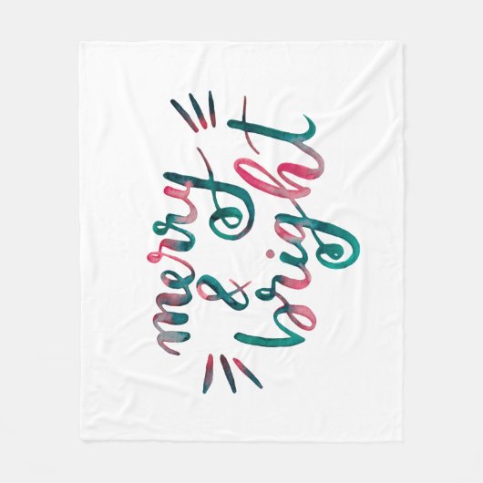 Fröhlich und hell - grün und rosa fleecedecke (Vorderseite)