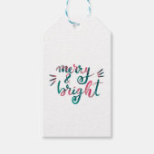 Fröhlich und hell - grün und rosa geschenkanhänger (Vorderseite)