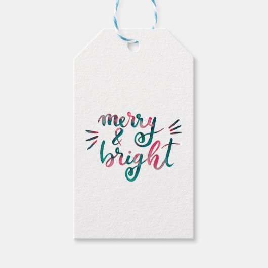 Fröhlich und hell - grün und rosa geschenkanhänger (Vorderseite)