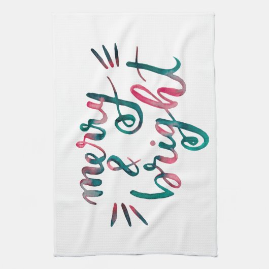 Fröhlich und hell - grün und rosa geschirrtuch (Vertikal)