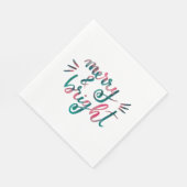 Fröhlich und hell - grün und rosa serviette (Ecke)