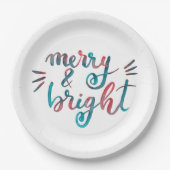 Fröhlich und hell - grün und rot pappteller (Vorderseite)