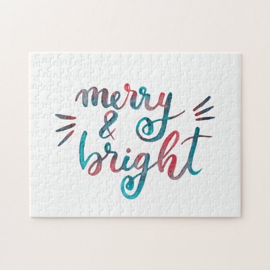 Fröhlich und hell - grün und rot puzzle (Horizontal)