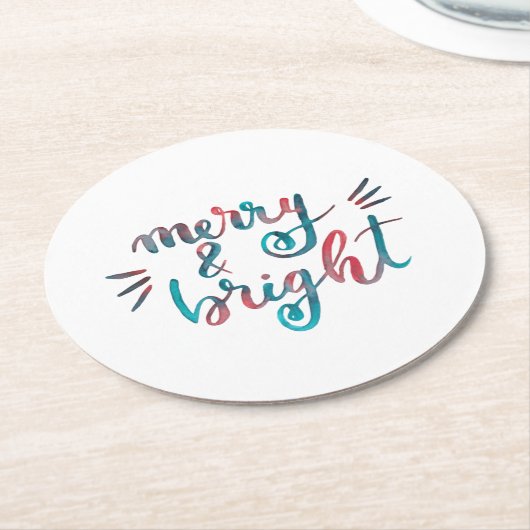 Fröhlich und hell - grün und rot runder pappuntersetzer (Angewinkelt)