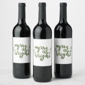 Fröhlich und hell - grün weinetikett (Flaschen)