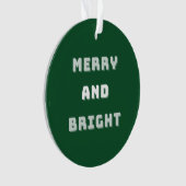 Fröhlich und hell, grüne Weihnachten, Feiertage Ornament (Vorderseite)