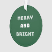 Fröhlich und hell, grüne Weihnachten, Feiertage Ornament (Vorderseite)