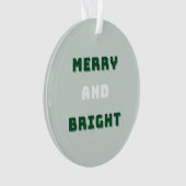 Fröhlich und hell, grüne Weihnachten, Feiertage Ornament (Vorderseite)