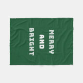 Fröhlich und hell, grüne Weihnachtskunst, Urlaub Fleecedecke (Vorderseite (Horizontal))