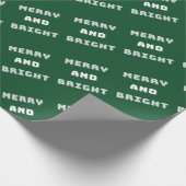 Fröhlich und hell, grüne Weihnachtskunst, Urlaub Geschenkpapier (Ecke)