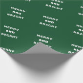 Fröhlich und hell, grüne Weihnachtskunst, Urlaub Geschenkpapier (Ecke)