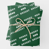 Fröhlich und hell, grüne Weihnachtskunst, Urlaub Geschenkpapier Set (Beispiel)