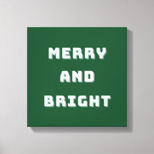 Fröhlich und hell, grüne Weihnachtskunst, Urlaub Leinwanddruck