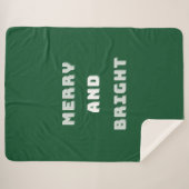 Fröhlich und hell, grüne Weihnachtskunst, Urlaub Sherpadecke (Vorderseite (Horizontal))