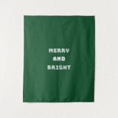 Fröhlich und hell, grüne Weihnachtskunst, Urlaub Wandteppich (Vorderseite)