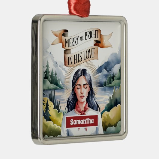 Fröhlich und hell in seiner Liebe Ornament (Rechts)