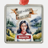 Fröhlich und hell in seiner Liebe Ornament (Vorne)