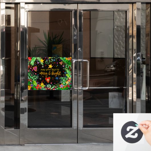 Fröhlich und hell! "Inspirivity"-Fensterheber Fensteraufkleber (Büro Tür)