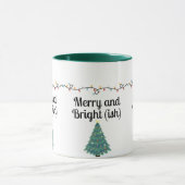 Fröhlich und Hell(lich)  Lustiger Weihnachts-Feier Tasse (Zentrum)