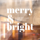 Fröhlich und hell Minimalistisch Trendy White Chri Fensteraufkleber (Blatt 2)