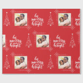 Fröhlich und hell mit einem Foto Weihnachten. Geschenkpapier (Flach)
