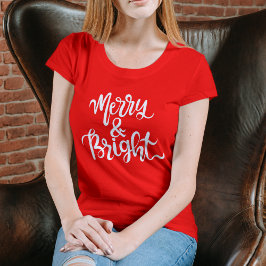Fröhlich und Hell Modern Rote Weihnachten für Frau T-Shirt