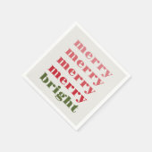 Fröhlich und hell Moderne Minimal Grün Weihnachten Serviette (Ecke)