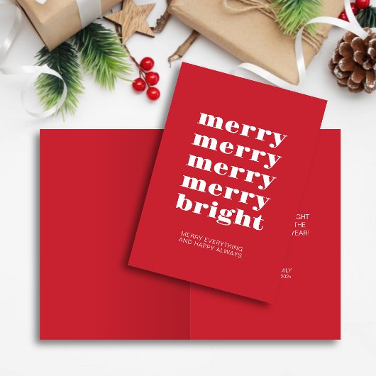 Fröhlich und hell Moderne Minimal Rote Weihnachten