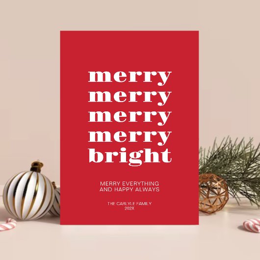 Fröhlich und hell Moderne Minimal Rote Weihnachten