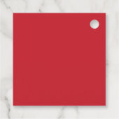 Fröhlich und hell Moderne Minimal Rote Weihnachten Geschenkanhänger (Rückseite)