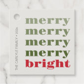 Fröhlich und hell Moderne Minimal Rote Weihnachten Geschenkanhänger (Vorderseite)