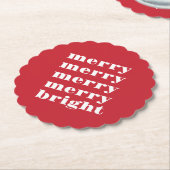 Fröhlich und hell Moderne Minimal Rote Weihnachten Untersetzer (angewinkelt)