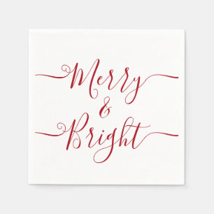 fröhlich und hell Moderne Typografie Rote Weihna Serviette