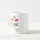 Fröhlich und hell Moderne Weihnachtsfest Einfach Kaffeetasse (Vorderseite Links)