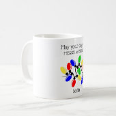Fröhlich und Hell Monogramm Kaffeetasse (Vorderseite Links)