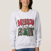 Fröhlich und hell - Niedlich Retro-Weihnachten Sweatshirt (Vorderseite)