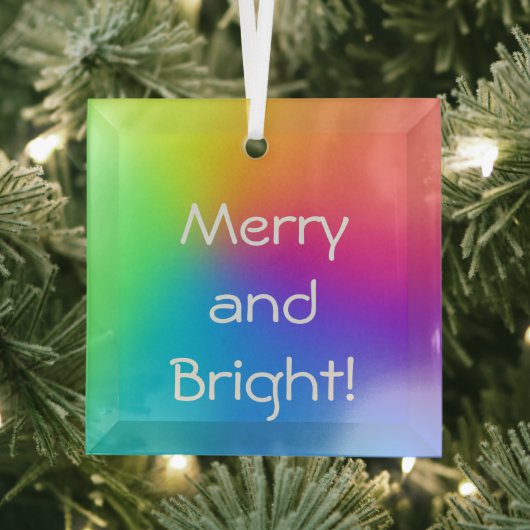 "Fröhlich und hell!" Rainbow Gradient Ornament Aus Glas (Insitu)