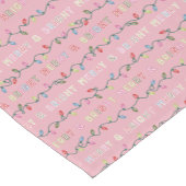 Fröhlich und hell rosa Weihnachtsleuchten Kurzer Tischläufer (Ecke)