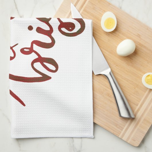 Fröhlich und hell - rot geschirrtuch (Viertel Falte)