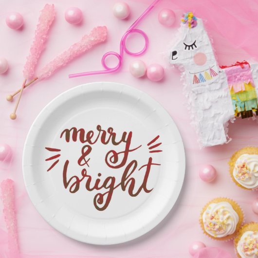 Fröhlich und hell - rot pappteller (Party)