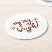 Fröhlich und hell - rot runder pappuntersetzer (Angewinkelt)