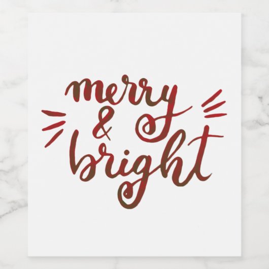 Fröhlich und hell - rot weinetikett (Einzelnes Label)