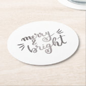 Fröhlich und hell - silber runder pappuntersetzer (Angewinkelt)