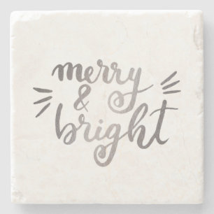 Fröhlich und hell - silber steinuntersetzer